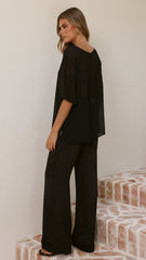 Davette Mesh T-Shirt - Black