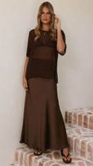 Davette Mesh T-Shirt - Chocolate