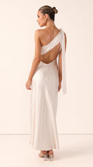 Halle One Shoulder Maxi Dress - Champagne
