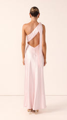 Halle One Shoulder Maxi Dress - Pink