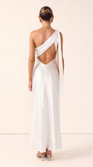 Halle One Shoulder Maxi Dress - Ivory