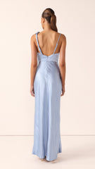 Iris Asymmetrical Maxi Dress - Blue