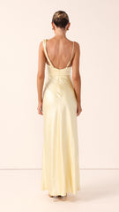 Iris Asymmetrical Maxi Dress - Yellow
