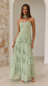 Flora Maxi Dress - Sage