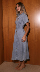 Elory Maxi Dress - Light Denim