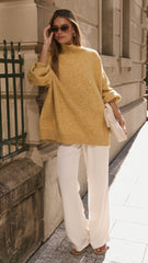 Harita Knitted Sweater - Mustard