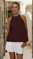 Gaia Top - Burgundy