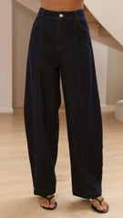 Georgie Barrel Jeans - Indigo