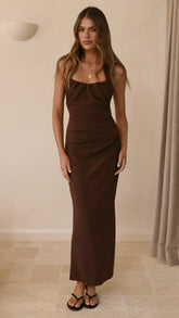Dita Maxi Dress - Chocolate