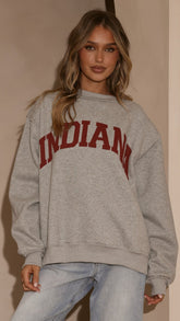 Indiana Crewneck Sweater - Grey
