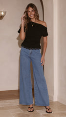 Ellery Straight Leg Jeans - Mid Blue