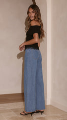 Ellery Straight Leg Jeans - Mid Blue