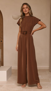 Demitra Jumpsuit - Brown