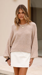 Isabella Knit Sweater - Oatmeal