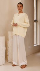 Dara Knitted Sweater - Butter Yellow