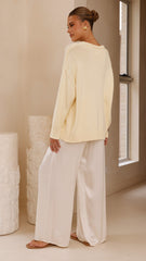 Dara Knitted Sweater - Butter Yellow