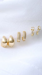 Duet 18K Gold Plated Earring Set - Gold