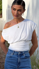 Debby Off Shoulder Top - White