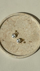 Classic Pearl 18K Gold Plated Earrings - Gold