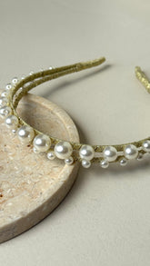 Diva Pearl Statement Headband - Pearl