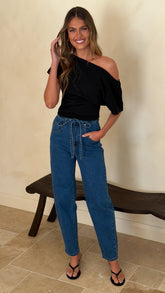 Clove Barrel Jeans - Dark Denim