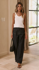 Eva Knit Singlet - White