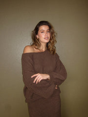 Cohen Knit Jumper - Chocolate