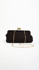 Clip Top Elongated Clutch - Chocolate