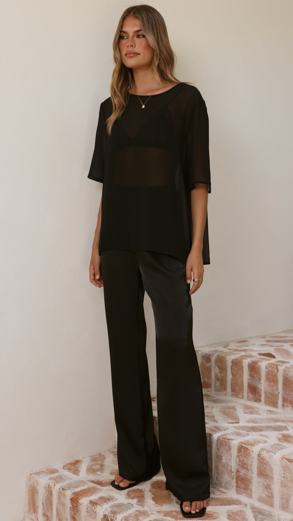 Davette Mesh T-Shirt - Black