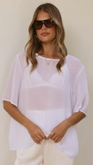 Davette Mesh T-Shirt - White