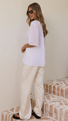 Davette Mesh T-Shirt - White