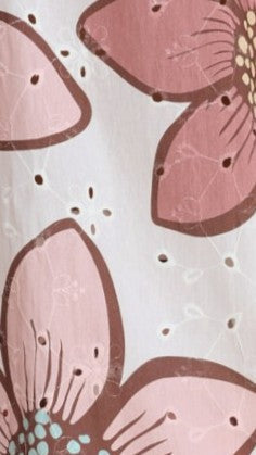 Eloise Eyelet Top - Botanic Pink Print