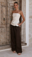 Dana Strapless Top - Cream