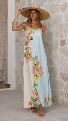 Ellea Maxi Dress - Botanical Bliss Blue