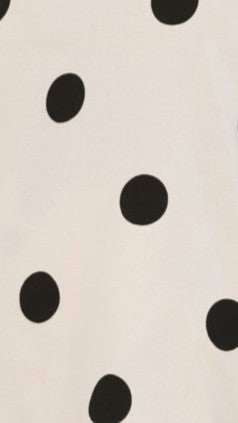 Hazelle Pants - Beige/Black Polka Dot