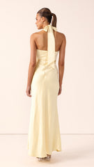 Grace Halter Maxi Dress - Yellow