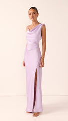 Iris Asymmetrical Maxi Dress - Lilac