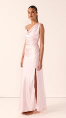 Iris Asymmetrical Maxi Dress - Pink