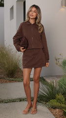 Grace Bomber Jacket - Chocolate