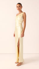 Iris Asymmetrical Maxi Dress - Yellow