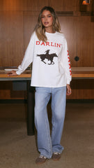 Darlin Long Sleeve T-Shirt - White