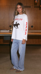 Darlin Long Sleeve T-Shirt - White