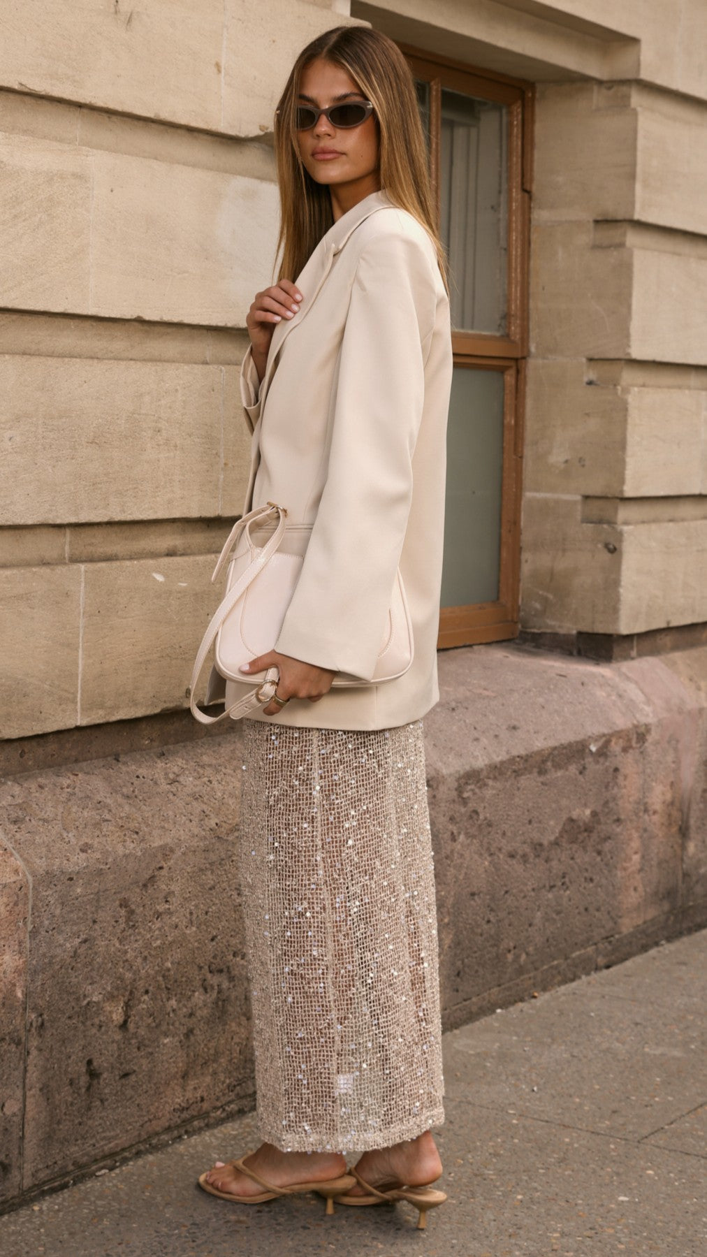 Isa Oversized Blazer - Beige