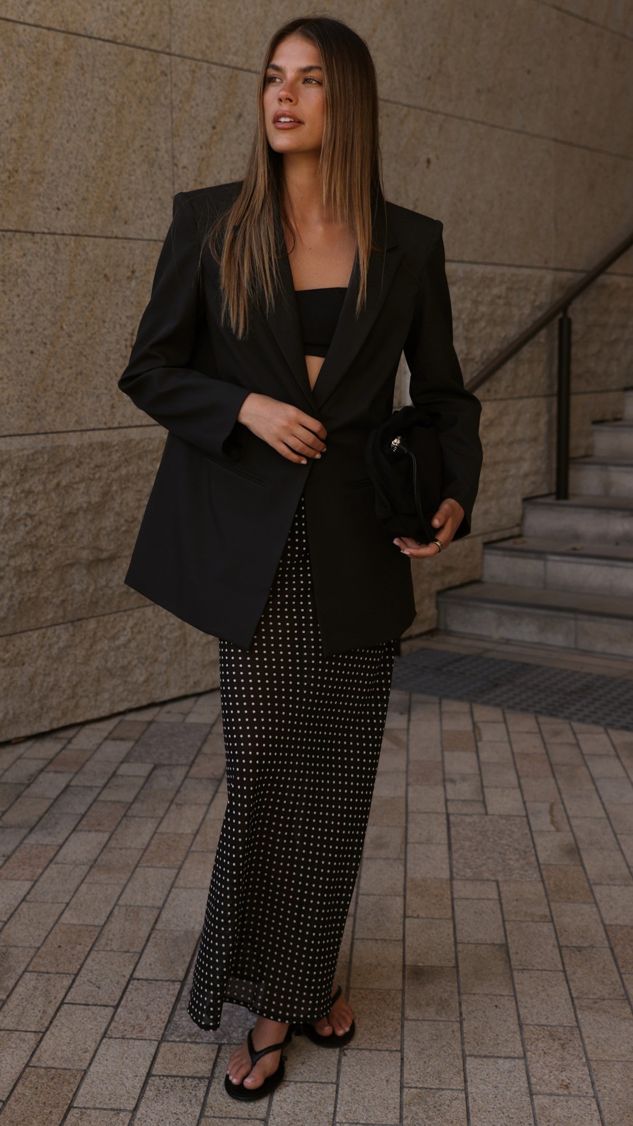 Isa Oversized Blazer - Black