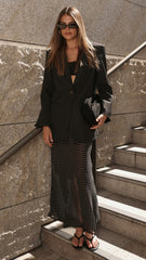 Isa Oversized Blazer - Black