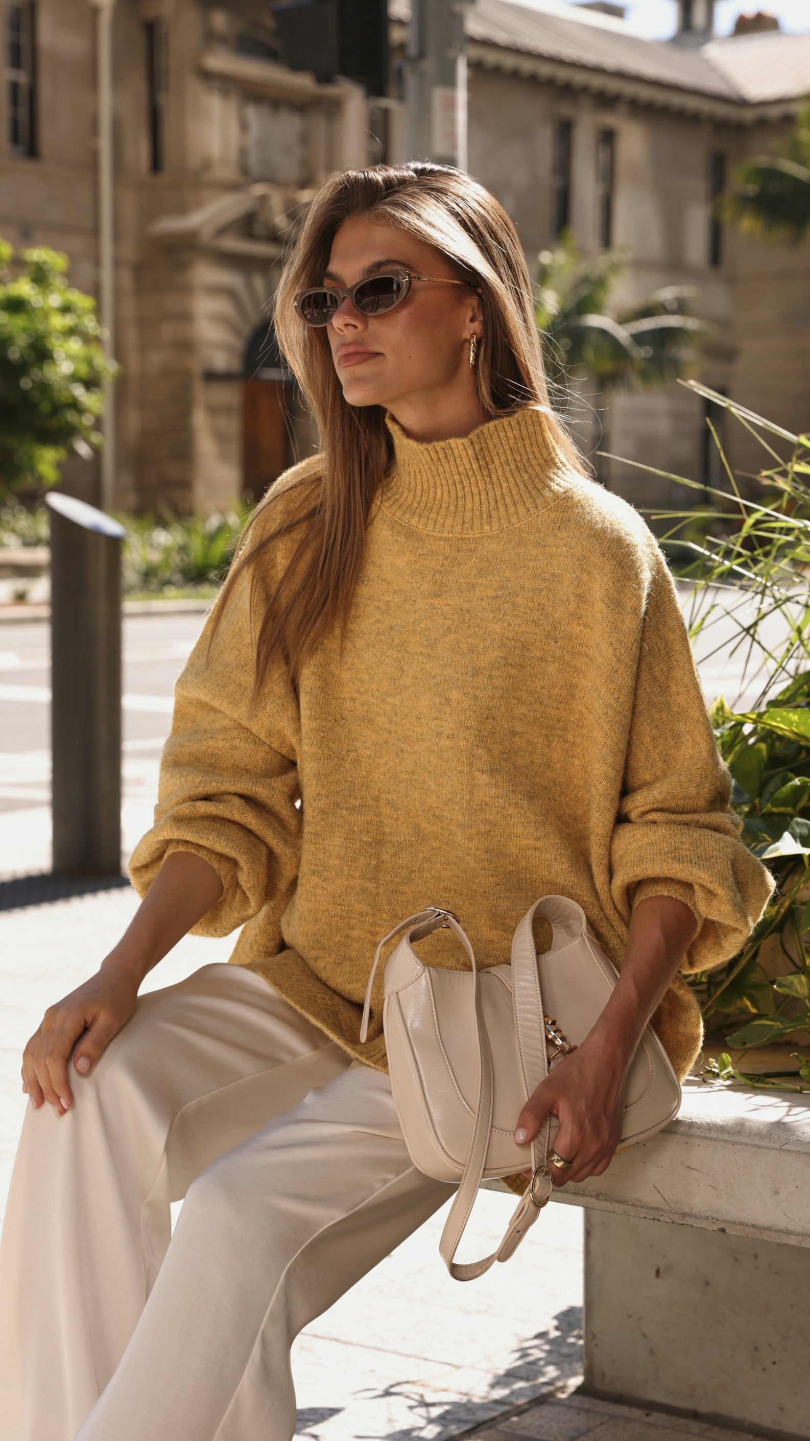 Harita Knitted Sweater - Mustard