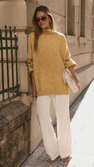 Harita Knitted Sweater - Mustard