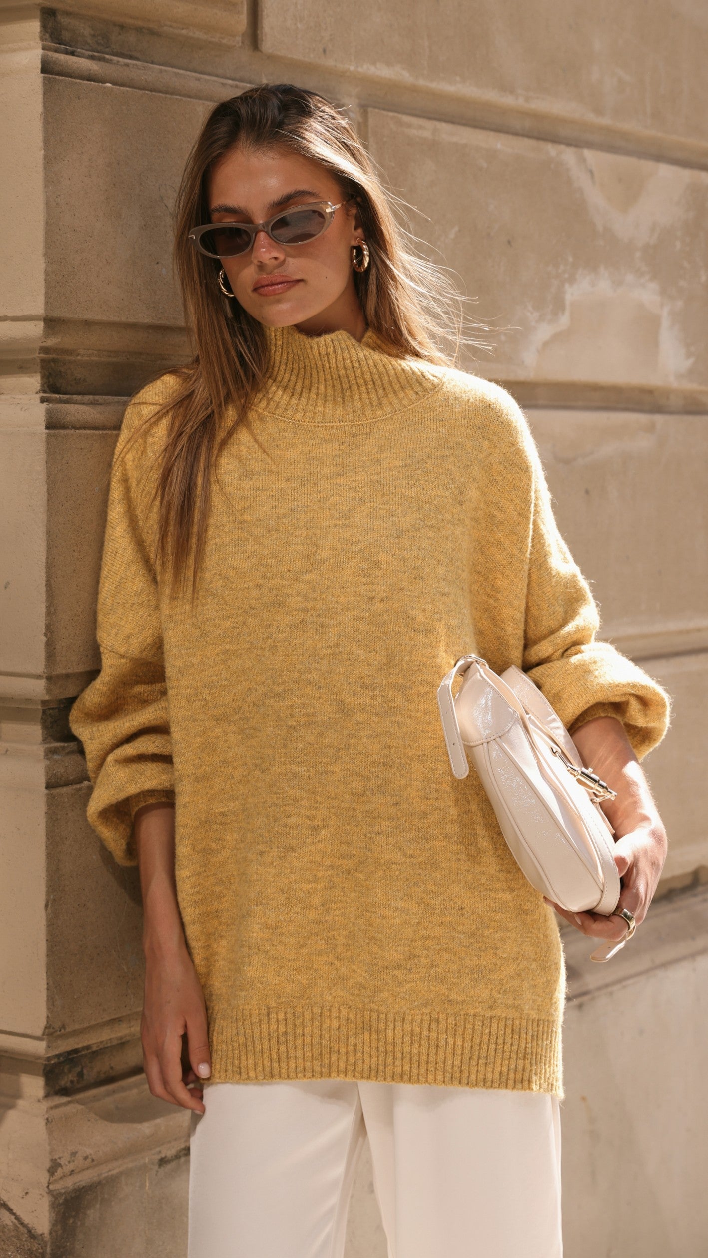 Harita Knitted Sweater - Mustard