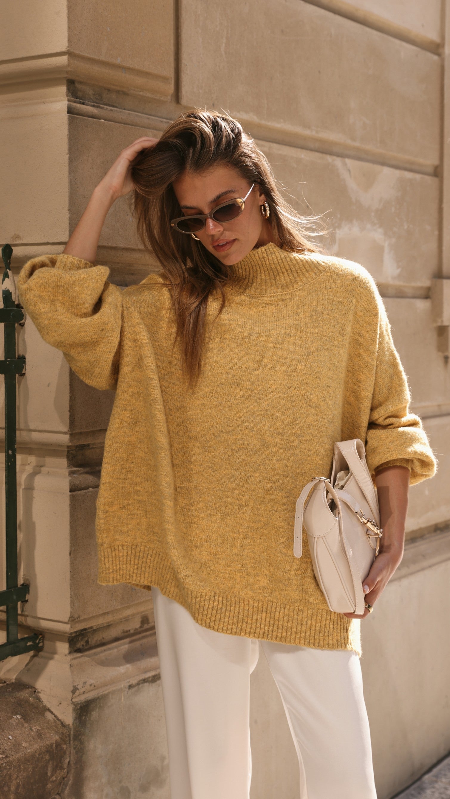 Harita Knitted Sweater - Mustard