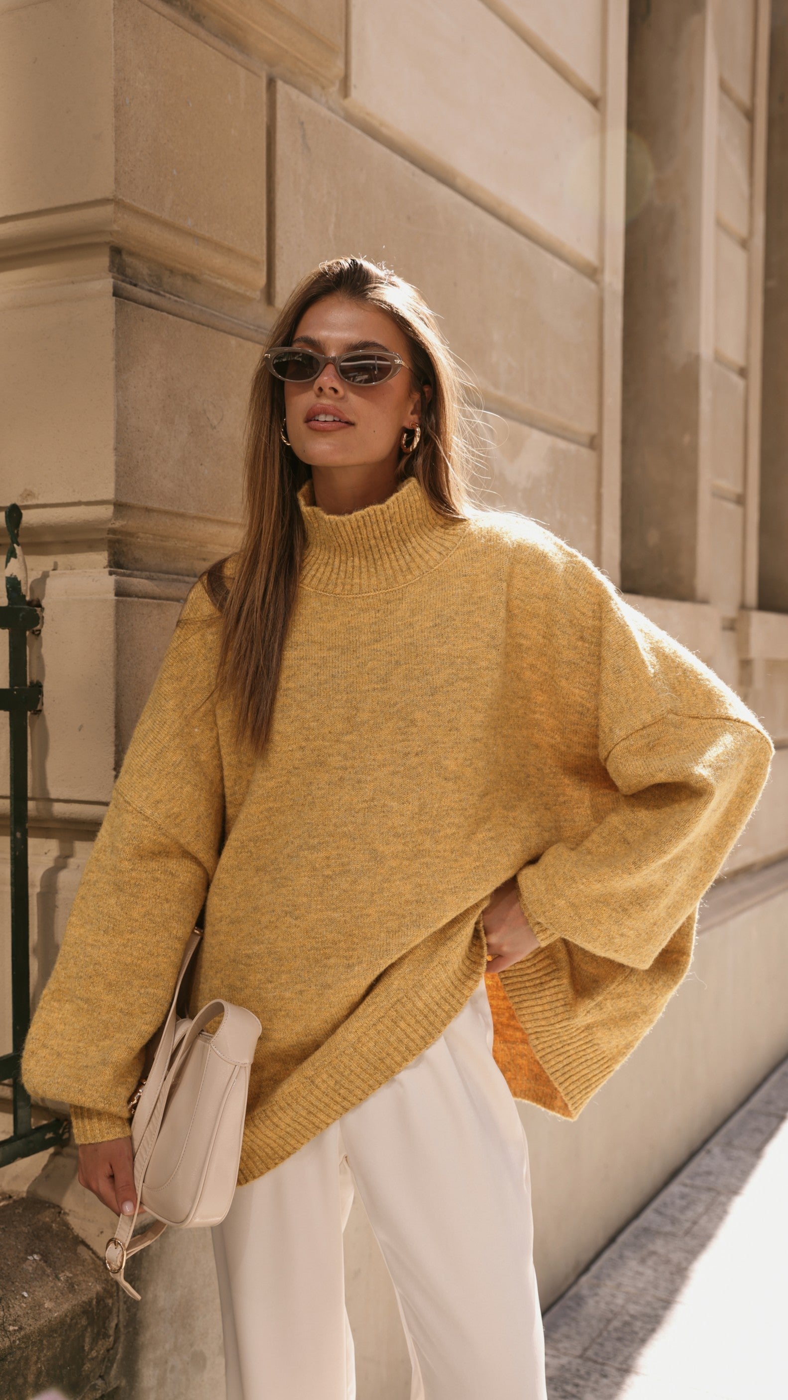 Harita Knitted Sweater - Mustard